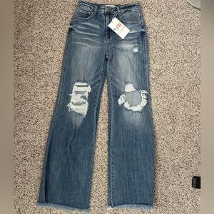 NWT Freckled Poppy x Risen Wide Leg Jeans size 11/30